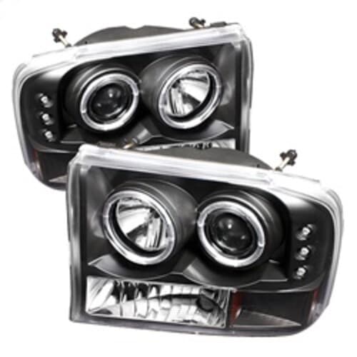 Headlight Set-Halo Led Projector Headlights SPYDER AUTO for Ford F-250 2003