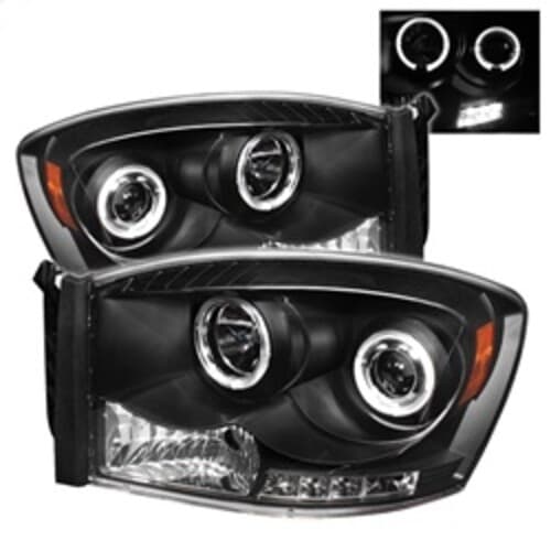 Headlight Set-Halo Led Projector Headlights SPYDER AUTO for Dodge Ram 2500 2009