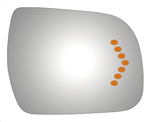 For Toyota Sienna Convex Right Side Mirror 2013